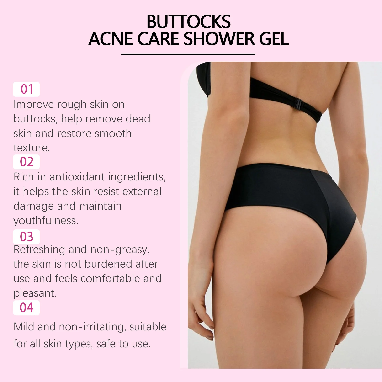 West Month Buttocks Acne Care Shower Gel - Fade Acne & Dark Spots, Gentle Cleansing 5 buttocks acne care shower gel wes er7p2xxa desc 5