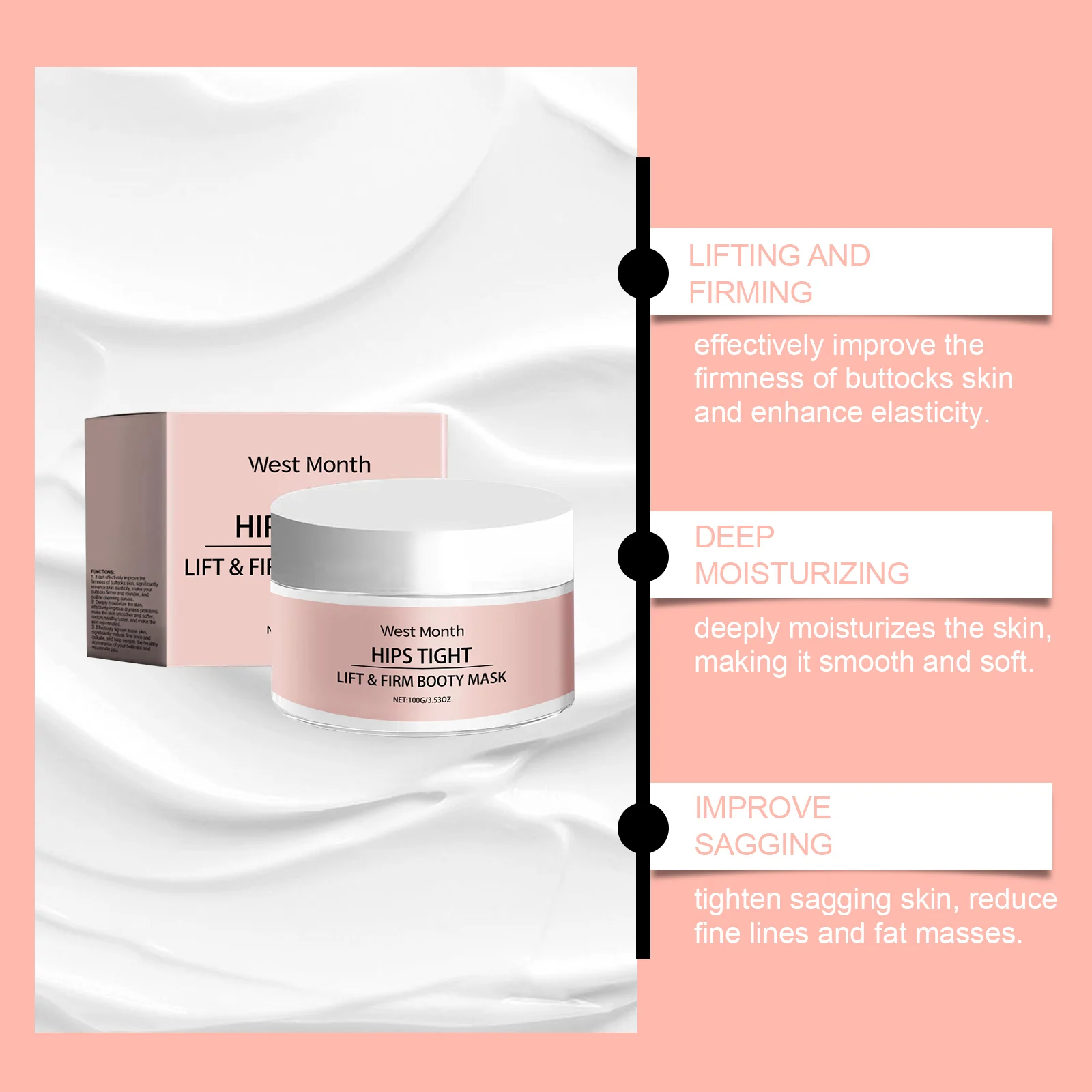 West Month Booty Mask - Lift, Firm & Moisturize Buttocks Tightening Cream 5 buttocks lifting firming cream wes pnj3a3d2 desc 5