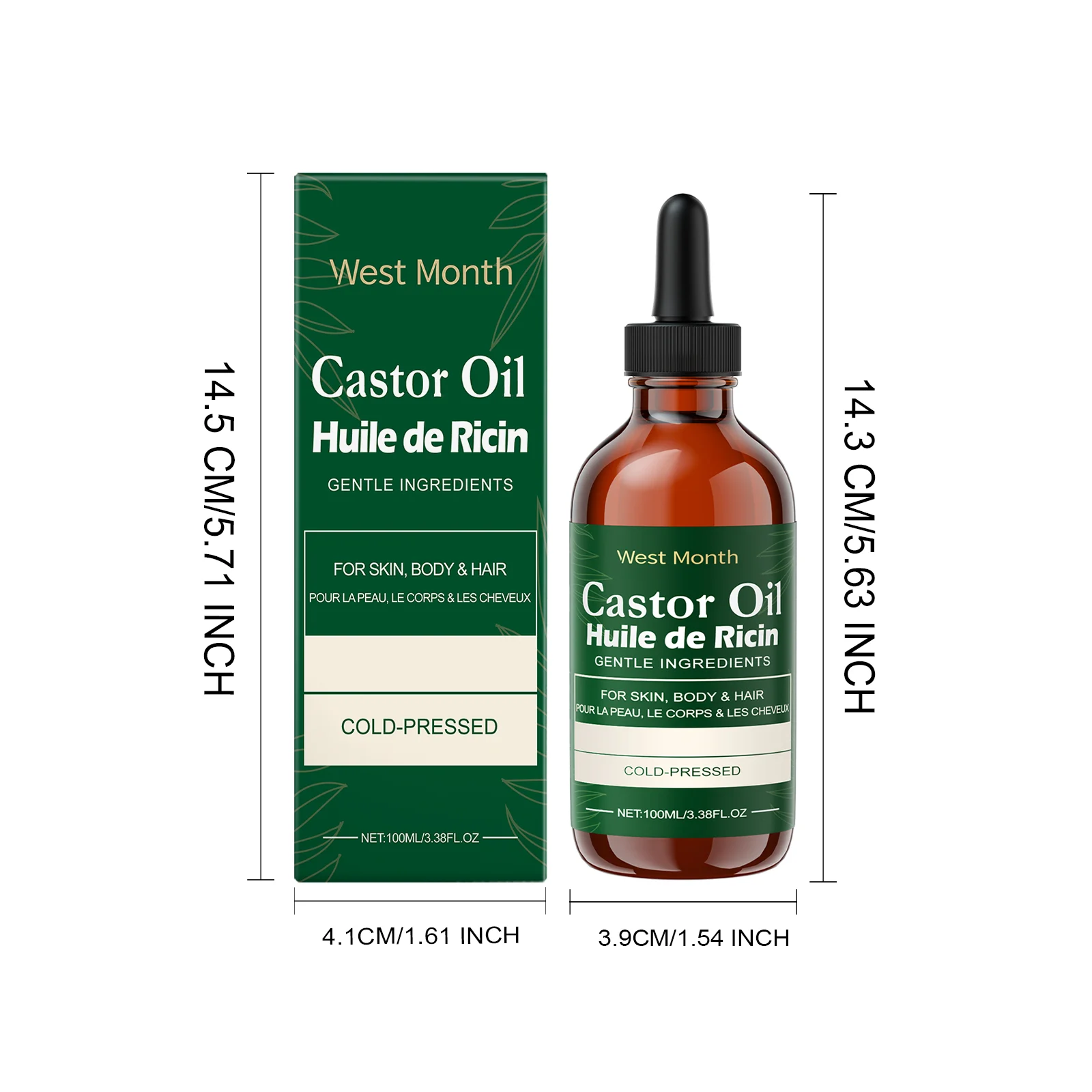 West Month Castor Oil Nourishing Blend for Eyelashes, Eyebrows, Hair & Skin 1 castor oil nourishing blend wes ybt23wc5 desc 1