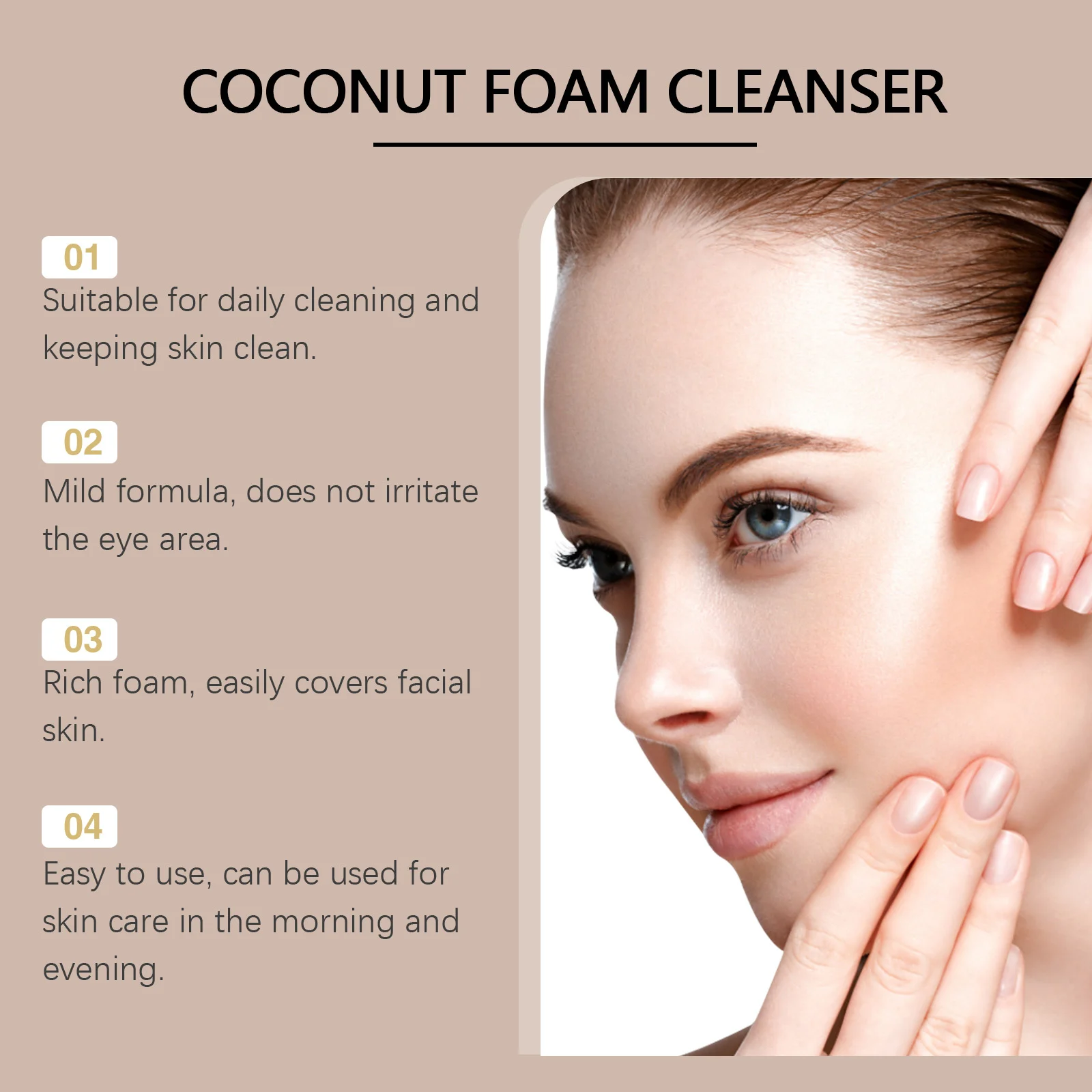 Coconut Foam Cleanser Deep Cleansing Moisturizing Refreshing Facial Wash 7 coconut foam cleanser deep cleansing moisturizing facial wash wes 78zz4rj9 desc 7