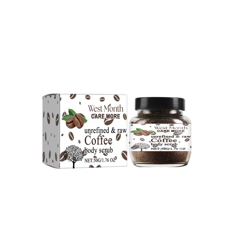 West Month Coffee Body Scrub with Niacinamide and Charcoal Powder for Smooth, Glowing Skin
