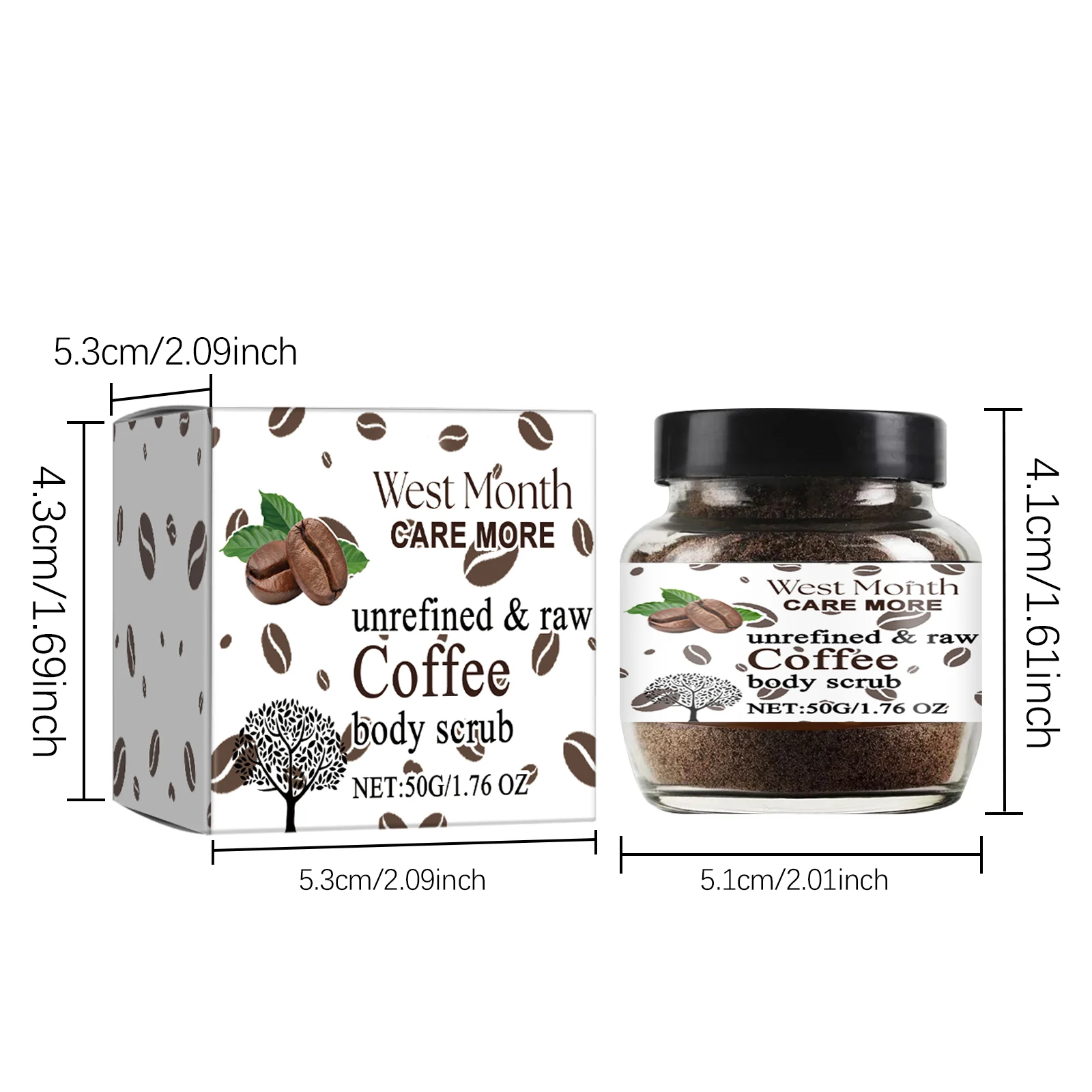 Coffee Body Scrub Exfoliating Gel with Niacinamide & Charcoal 50g 1 coffee body scrub exfoliating gel with niacinamide charcoal 50g wes jh896jk9 desc 1