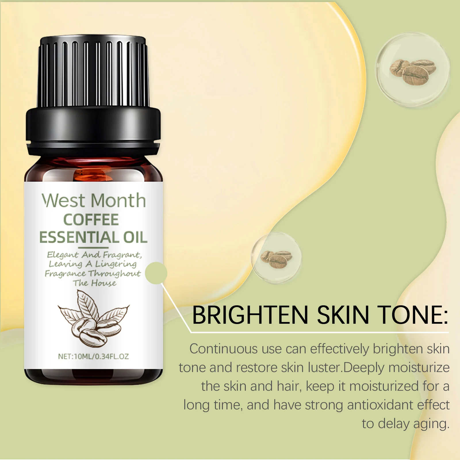 Coffee Seed Essential Oil 10ml Antioxidant Anti-Aging Moisturizing Nourishing Facial & Body Oil 7 coffee seed essential oil 10ml wes 5vd4xvm2 desc 7
