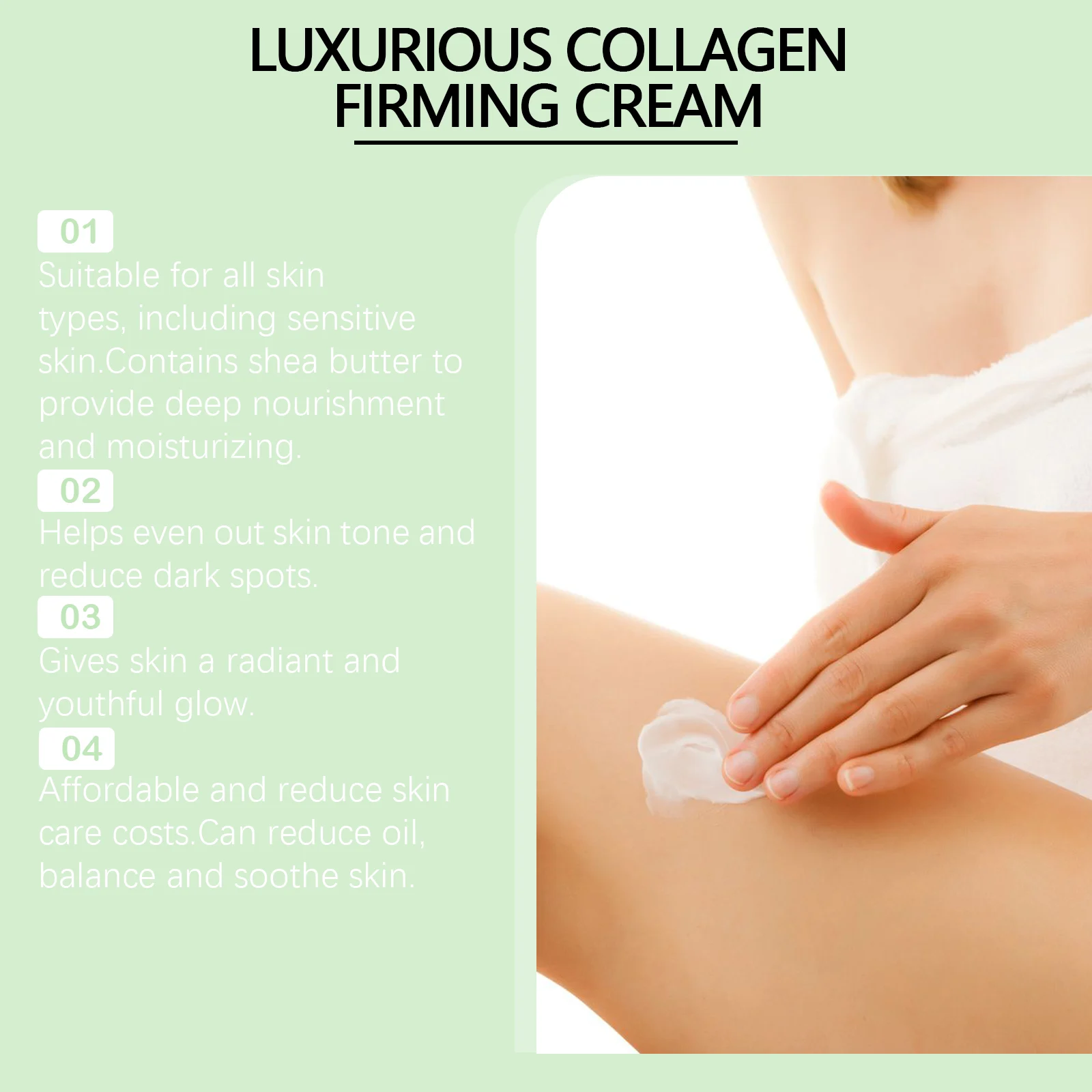 West Month Collagen Body Firming Cream Moisturizing Anti-Wrinkle Nourishing Lotion 8 collagen body firming cream wes x5engtem desc 8