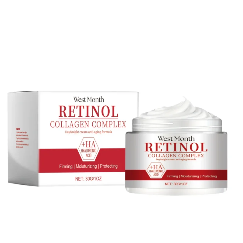 West Month Collagen Face Cream with Hyaluronic Acid and Vitamin C for Deep Hydration and Anti-Aging.