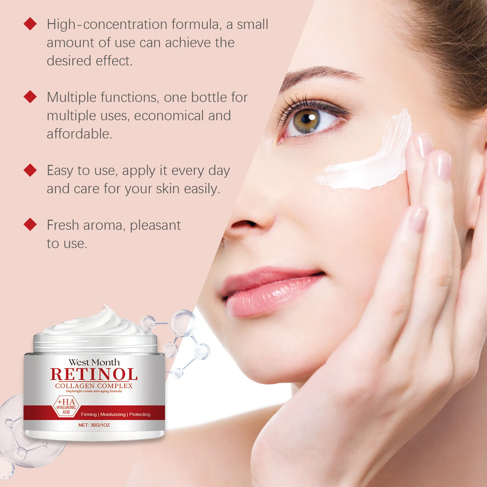 Collagen Face Cream Deeply Moisturizes Hydrates Anti-Aging Firming 30g 8 collagen face cream deep moisturizing anti aging 30g wes g7xbsr36 desc 8