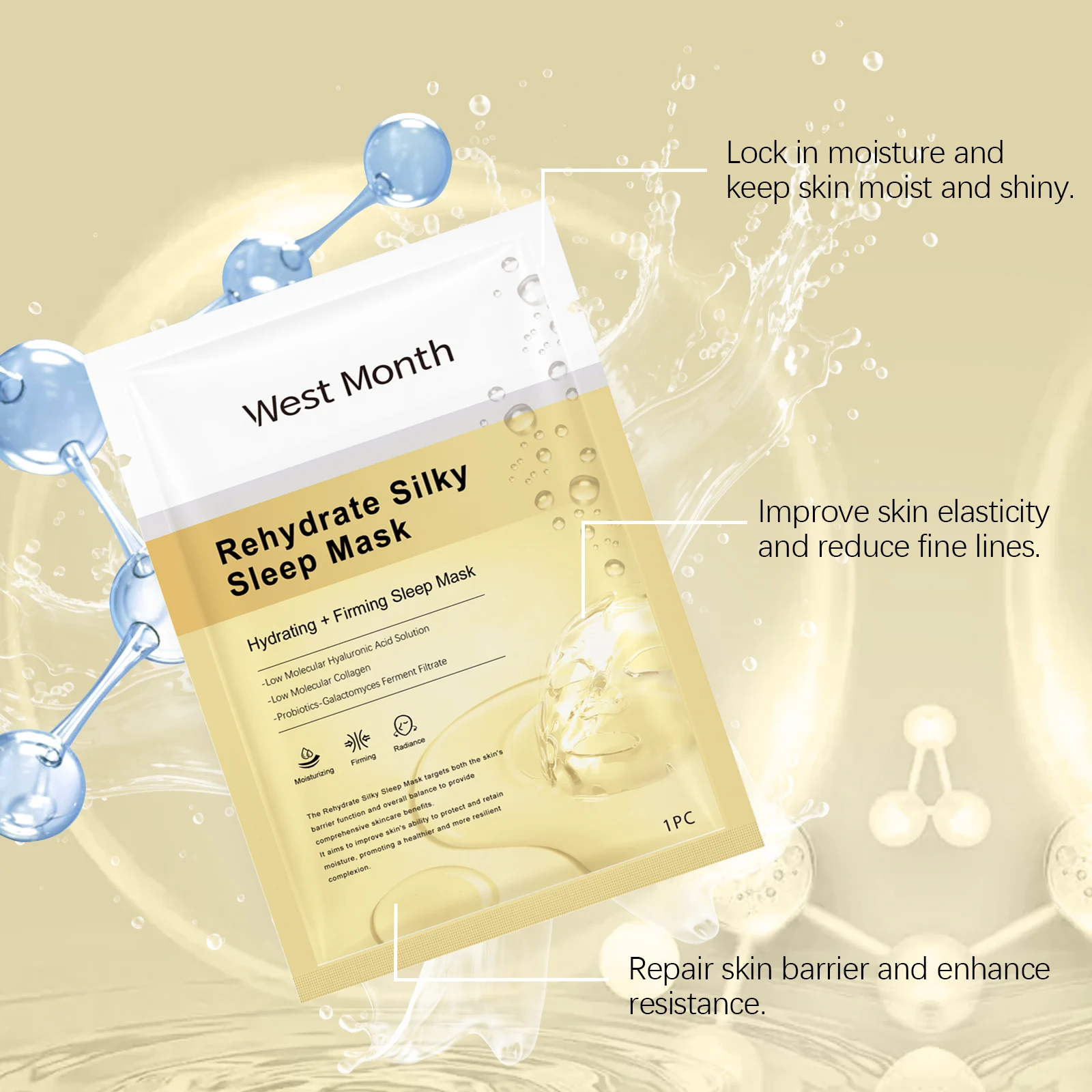 Collagen Hydrating Face Mask Sheet Nourishing Moisturizing & Firming 5 collagen hydrating face mask sheet wes v7vvbbwy desc 5