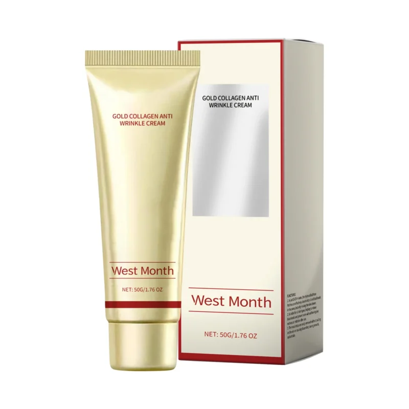 West Month Gold Collagen Anti-Wrinkle Moisturizing Cream 50g for Hydrated, Firm, and Youthful Skin