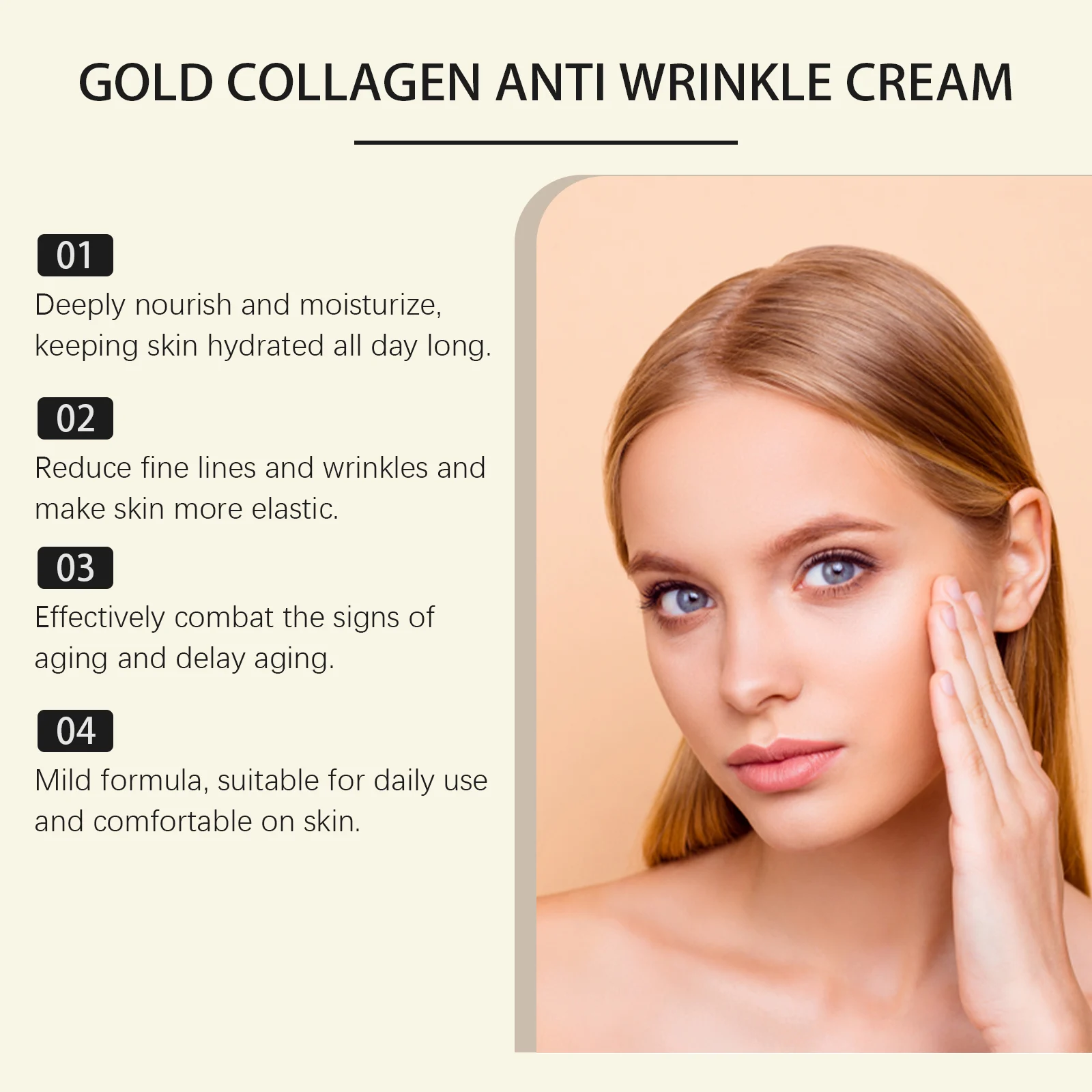 Collagen Moisturizing Cream 50g Anti-Wrinkle Firming Face Cream for Daily Use 5 collagen moisturizing cream anti wrinkle firming face cream 50g wes 5kx4d7k6 desc 5