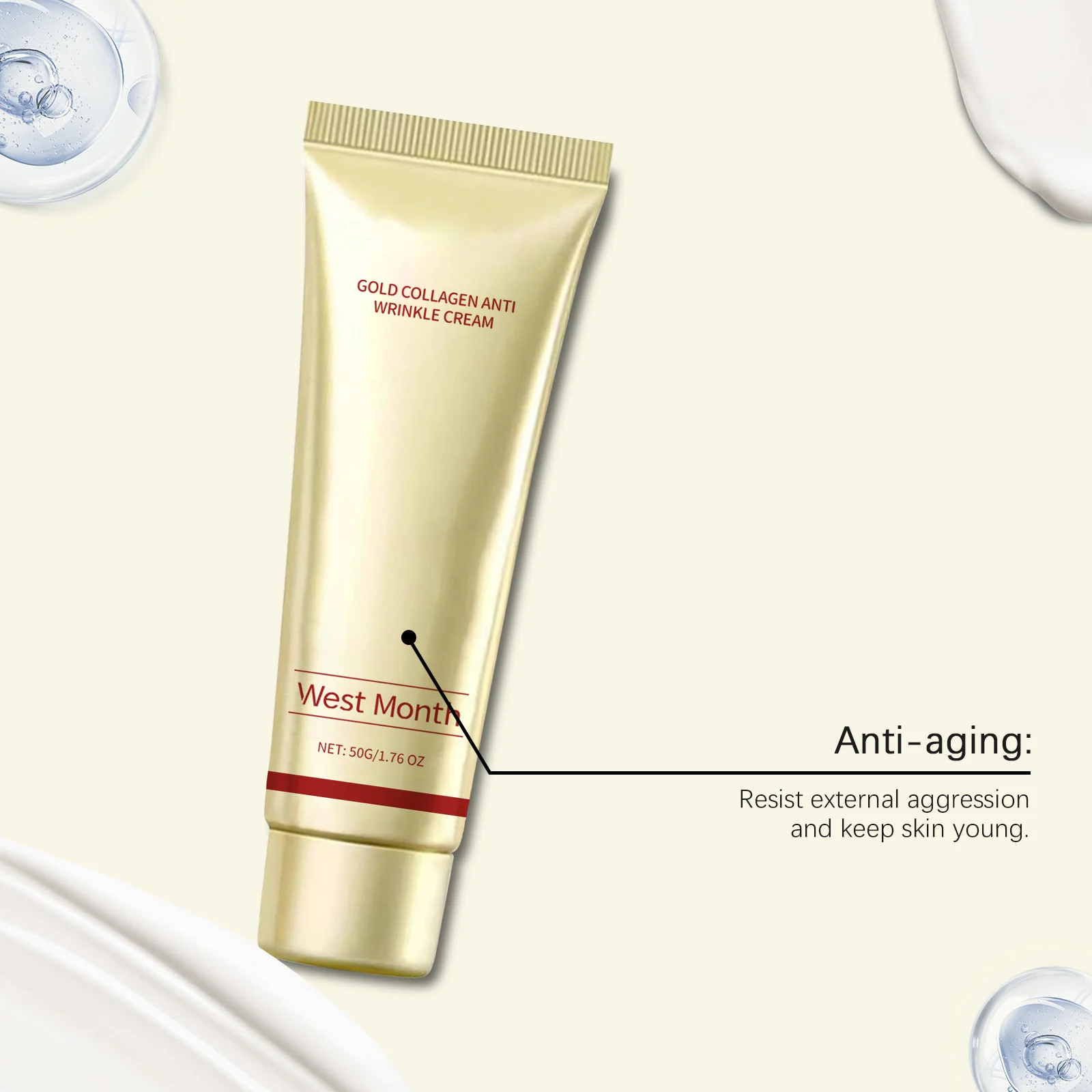 Collagen Moisturizing Cream 50g Anti-Wrinkle Firming Face Cream for Daily Use 8 collagen moisturizing cream anti wrinkle firming face cream 50g wes 5kx4d7k6 desc 8