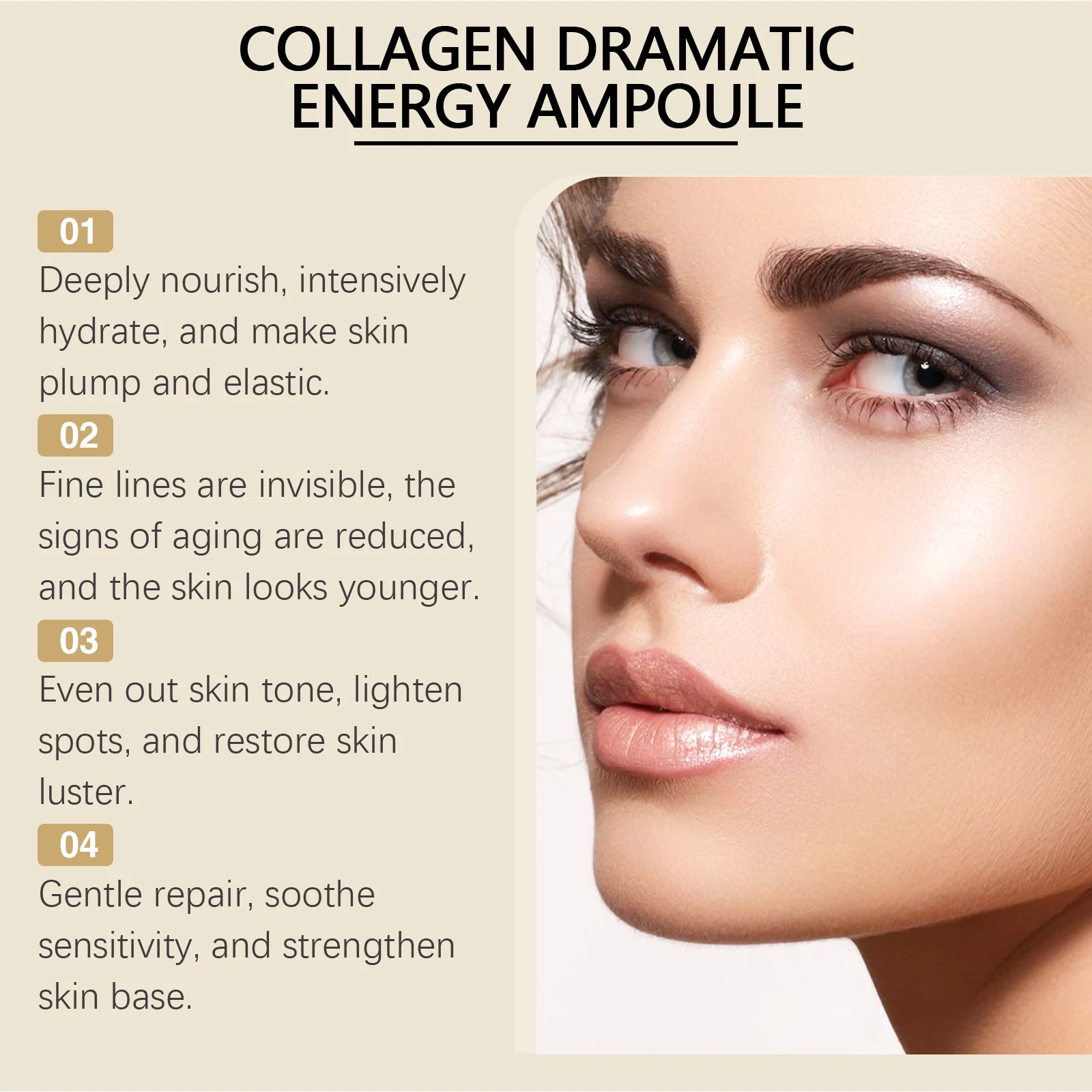 Collagen Toner Essence Water 60ml Hydrating Serum for Face Daily Moisturizing 5 collagen toner essence water 60ml wes yxqstmfz desc 5