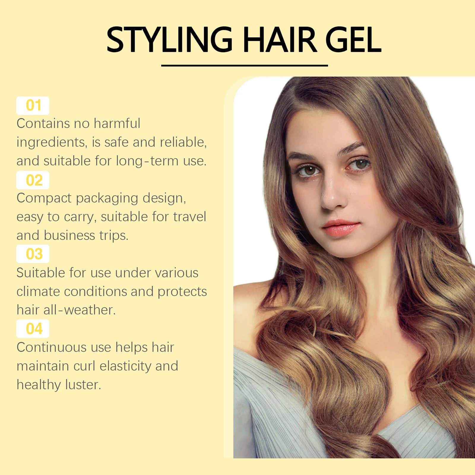 Curl Defining & Care Hair Gel 100g with Vitamin C & Argan Oil for Moisturizing and Frizz Control 5 curl defining care hair gel vitamin c argan oil 100g wes tq9htysx desc 5