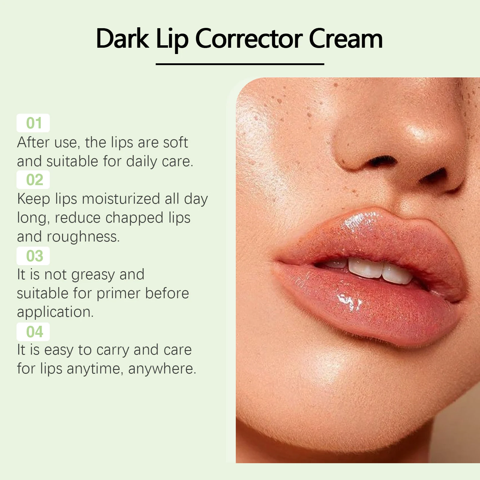 West Month Dark Lip Corrector Cream - Moisturizing Lip Treatment with Glycerin & Tocotrienols 10 dark lip corrector cream wes ds77de7q desc 10