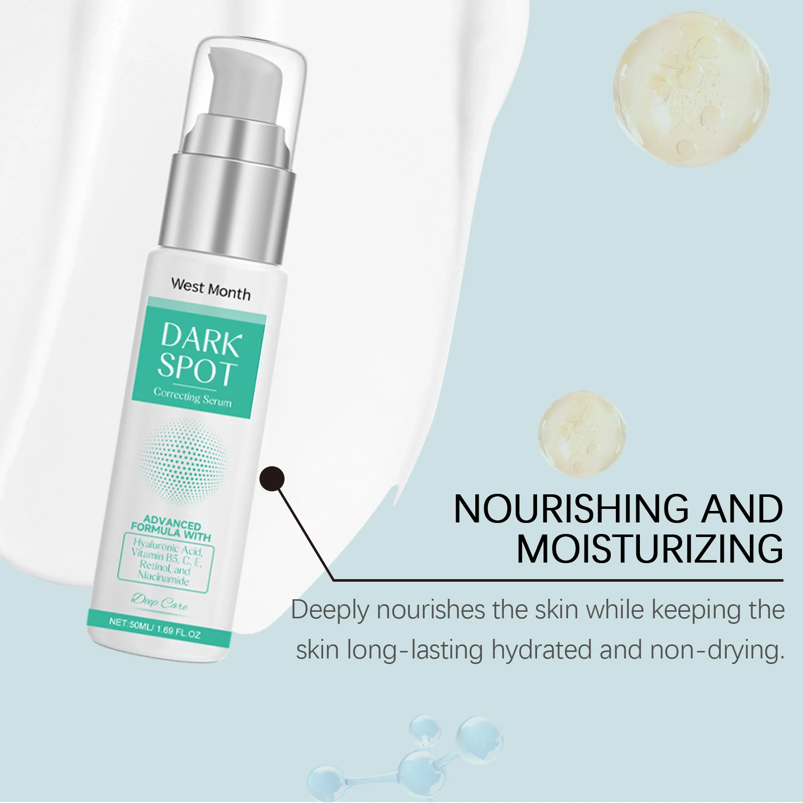 Dark Spot Correcting Serum with Retinol & Niacinamide 50ml for Brighter, Hydrated Skin 8 dark spot correcting serum retinol niacinamide 50ml wes 4bxctyp4 desc 8