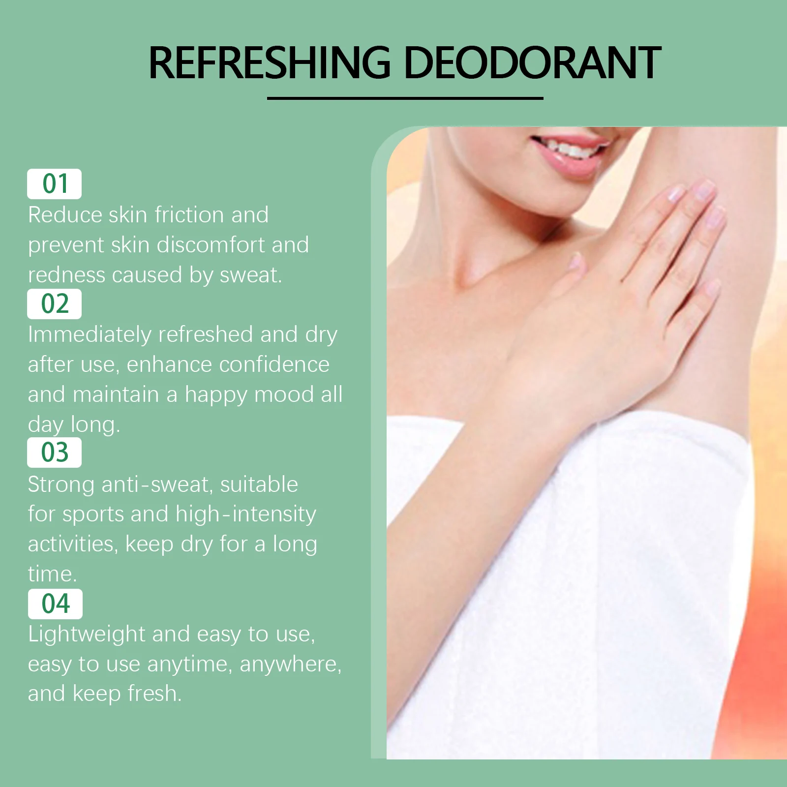 Deodorant Stick for Men & Women 50g, Long-Lasting Sweat & Odor Protection for Sports & Daily Use 5 deodorant stick long lasting sweat odor protection 50g wes x2j3t557 desc 5