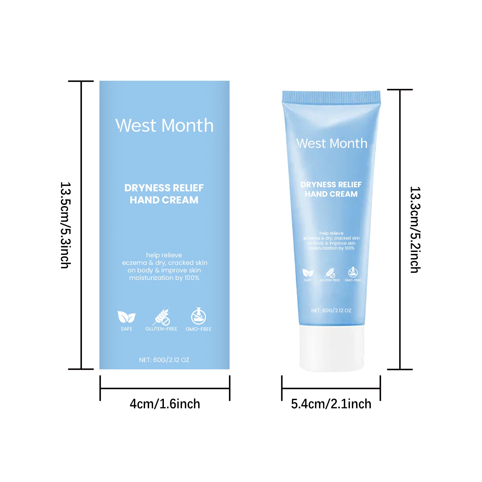 Dryness Relief Hand Cream 60g for Eczema, Cracked Skin & Moisturization 1 dryness relief hand cream 60g wes tf543r2d desc 1