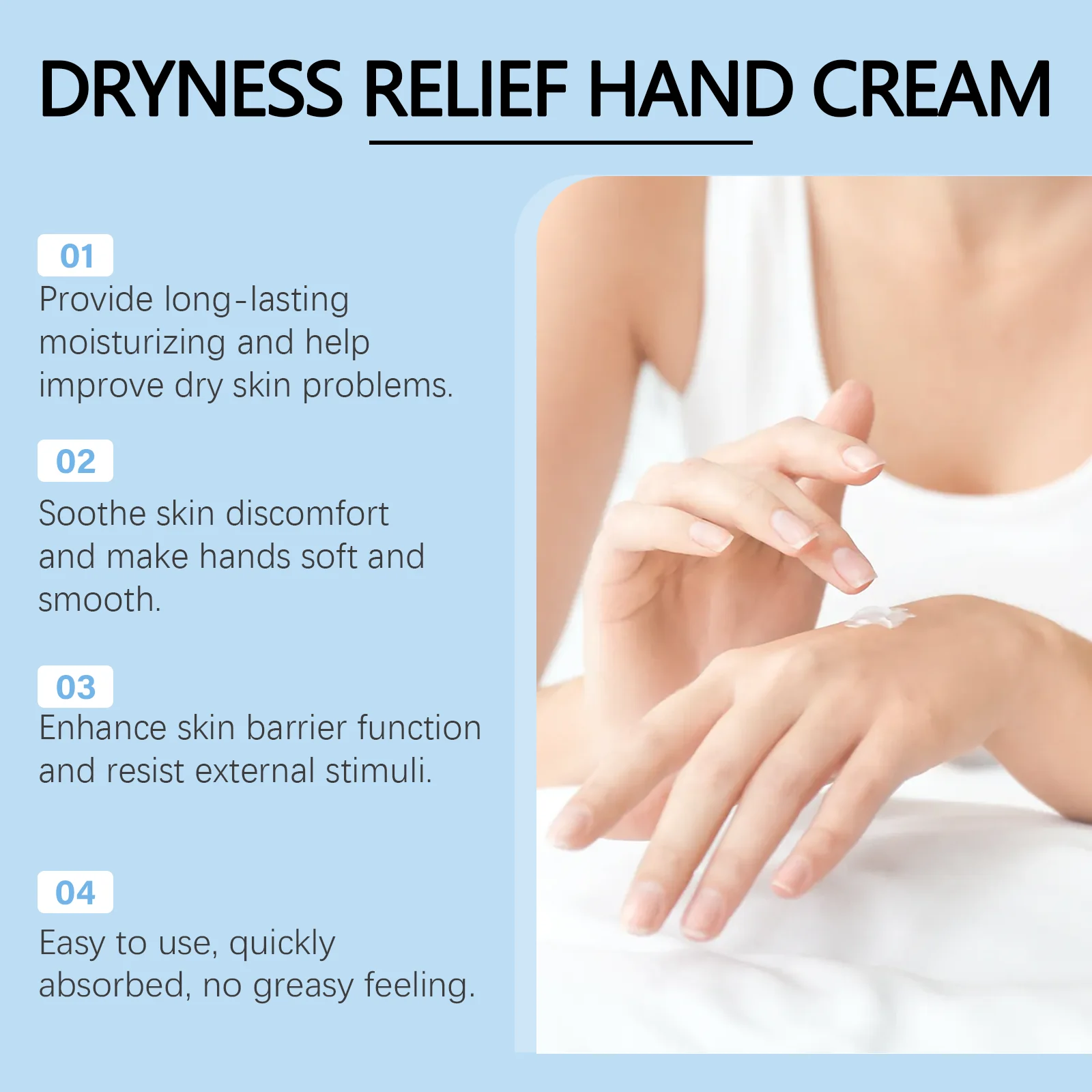 Dryness Relief Hand Cream 60g for Eczema, Cracked Skin & Moisturization 5 dryness relief hand cream 60g wes tf543r2d desc 5
