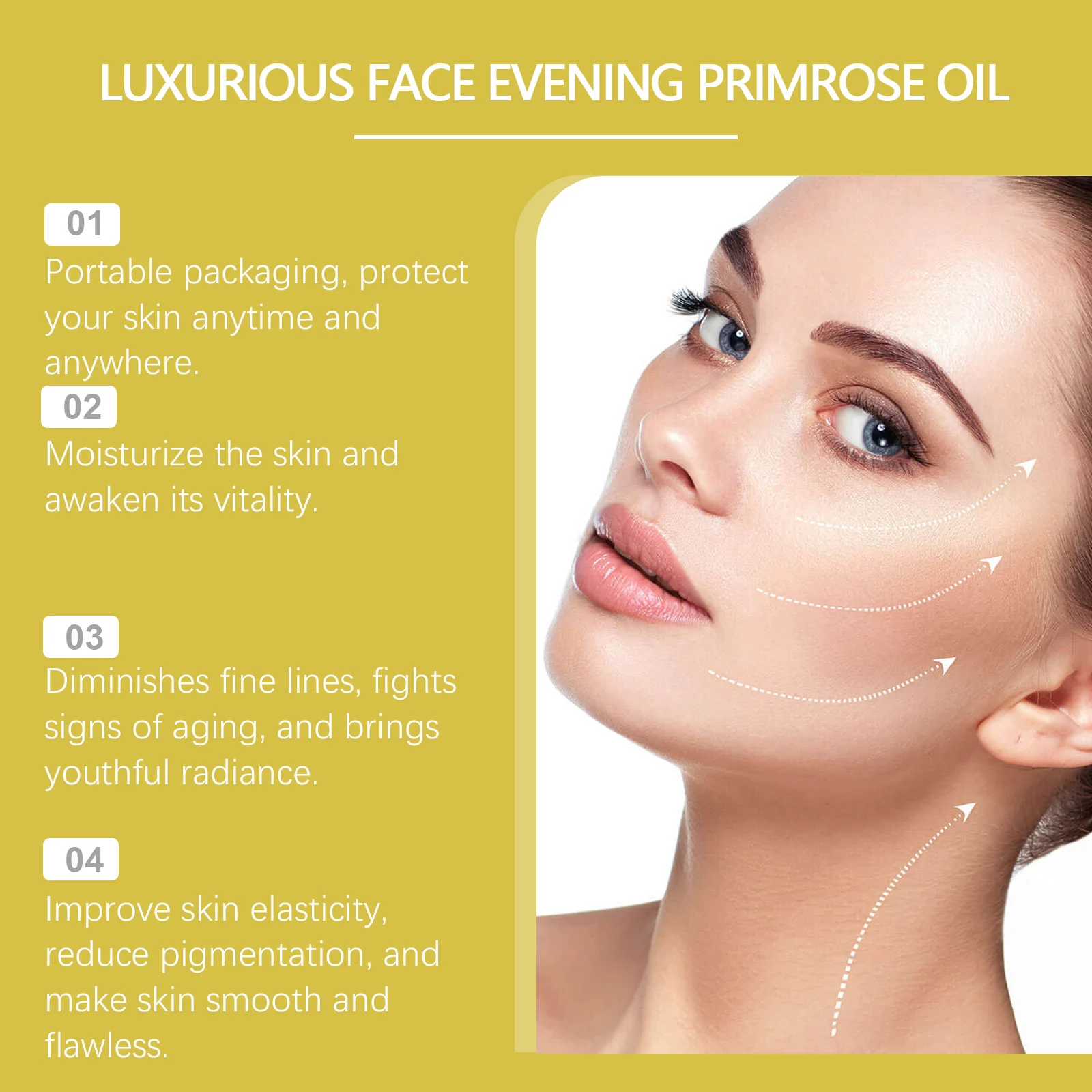 West Month Luxurious Face Evening Primrose Oil Serum - Smooths Fine Lines, Lifts & Firms Skin 5 evening primrose oil serum wes zhj49jkm desc 5
