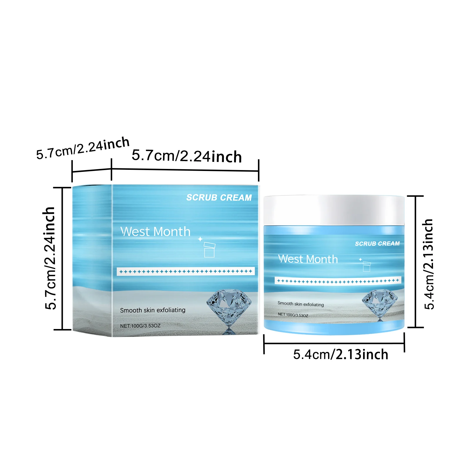 Exfoliating Body Scrub for All Skin Types 100g with Sea Salt & Glycerin 1 exfoliating body scrub 100g sea salt glycerin wes 42qaf9dz desc 1