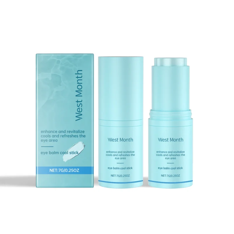 West Month Eye Balm Cooling Stick for moisturizing, reducing dark circles, and minimizing fine lines around the eyes.