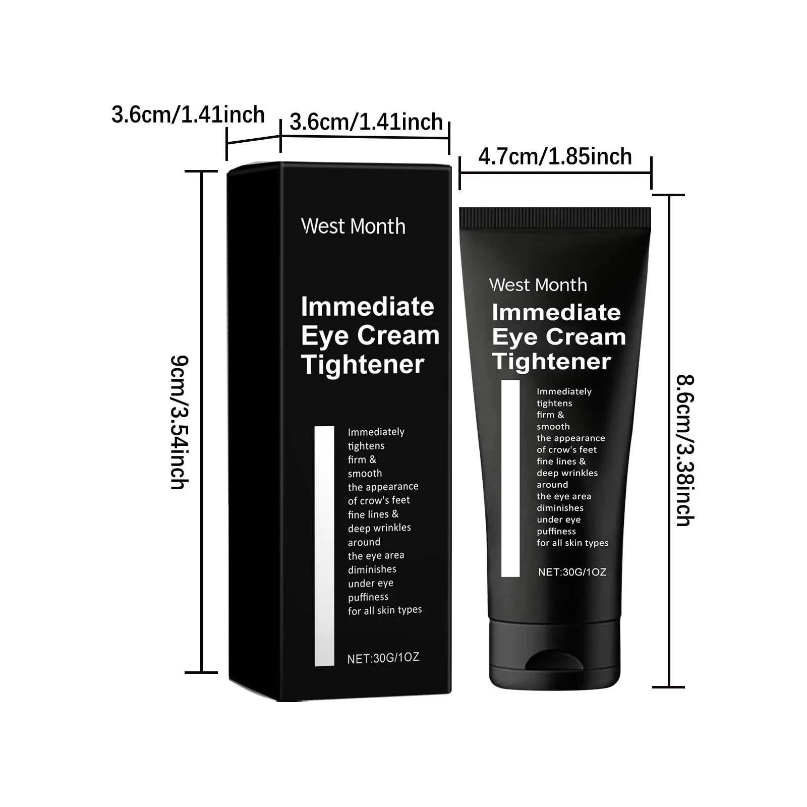 West Month Immediate Eye Cream Tightener Reduce Fine Lines Wrinkles Hydrates Skin 1 eye cream tightener wes 4m4dkmqn desc 1