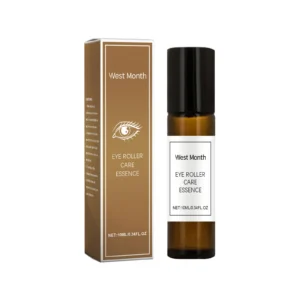 West Month Eye Roller Care Essence with Vitamin E and Jojoba Oil for Dark Circles, Wrinkles, and Eye Bags