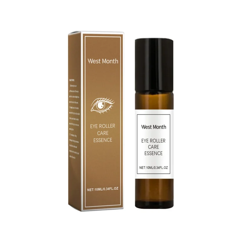 West Month Eye Roller Care Essence with Vitamin E and Jojoba Oil for Dark Circles, Wrinkles, and Eye Bags