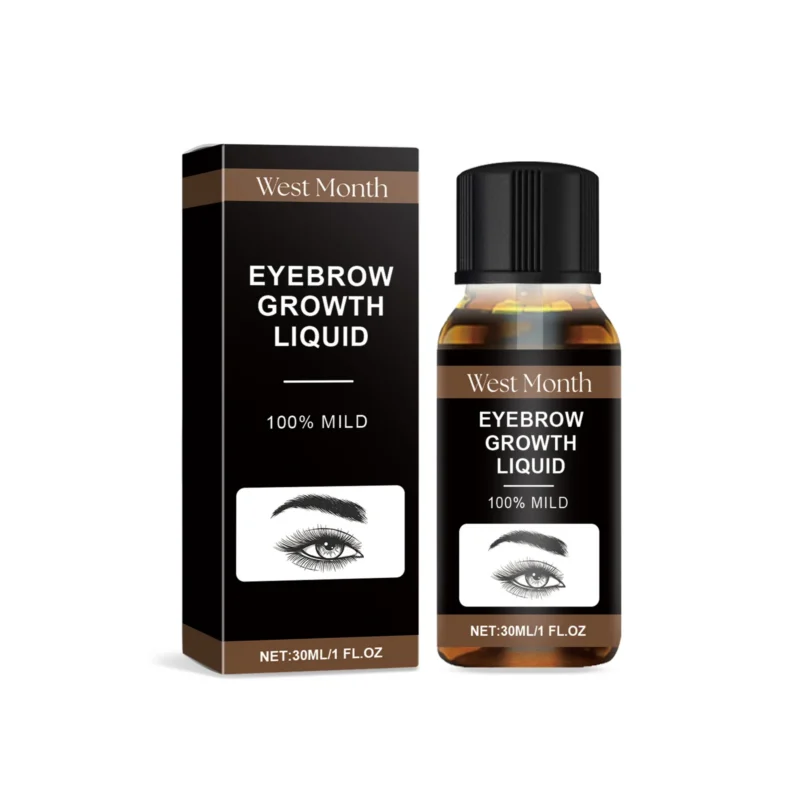 West Month Eyebrow Growth Oil with Jojoba Seed Oil and Natural Extracts for Thicker Brows