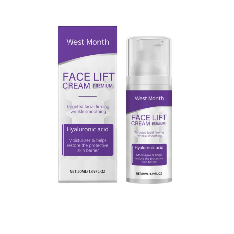 West Month Face Lift Firming Cream, Wrinkle Smoothing & Deep Moisturizing with Hyaluronic Acid
