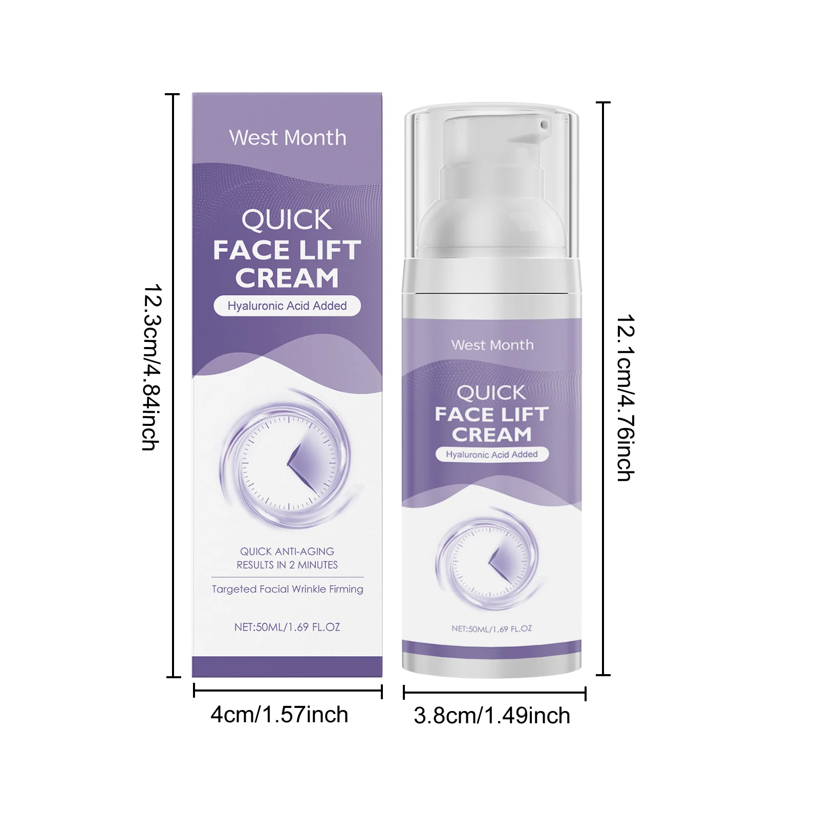 West Month Hyaluronic Acid Face Lift Cream - Quick Anti-Aging & Moisturizing 1 face lift moisturizing cream wes byf5rgtu desc 1