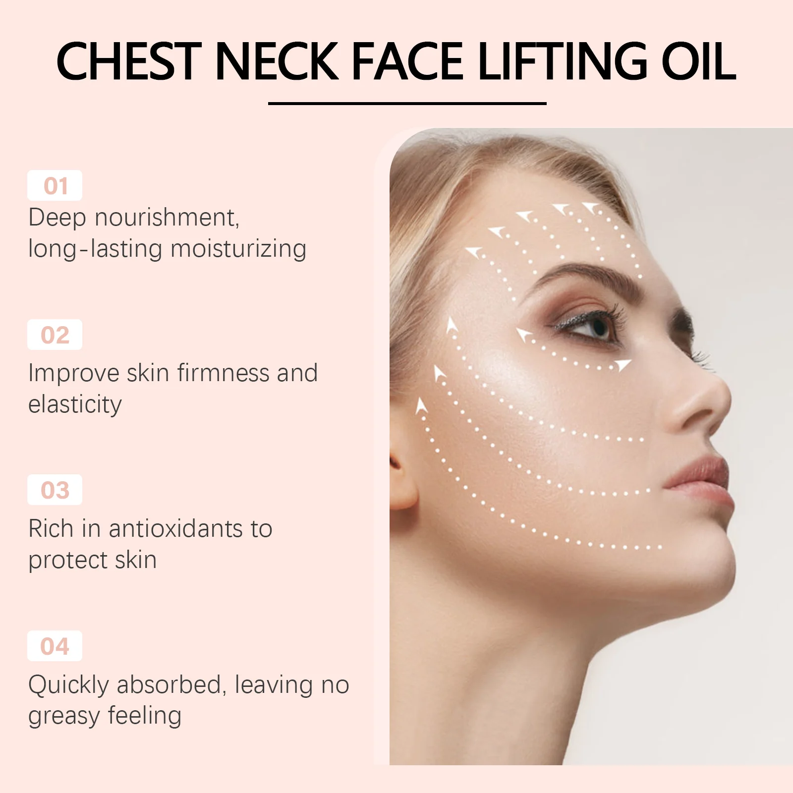 Face Lifting Oil 50ml Tightening Moisturizing Serum for Face, Chest & Neck 5 face lifting oil tightening moisturizing serum 50ml wes my9zktve desc 5