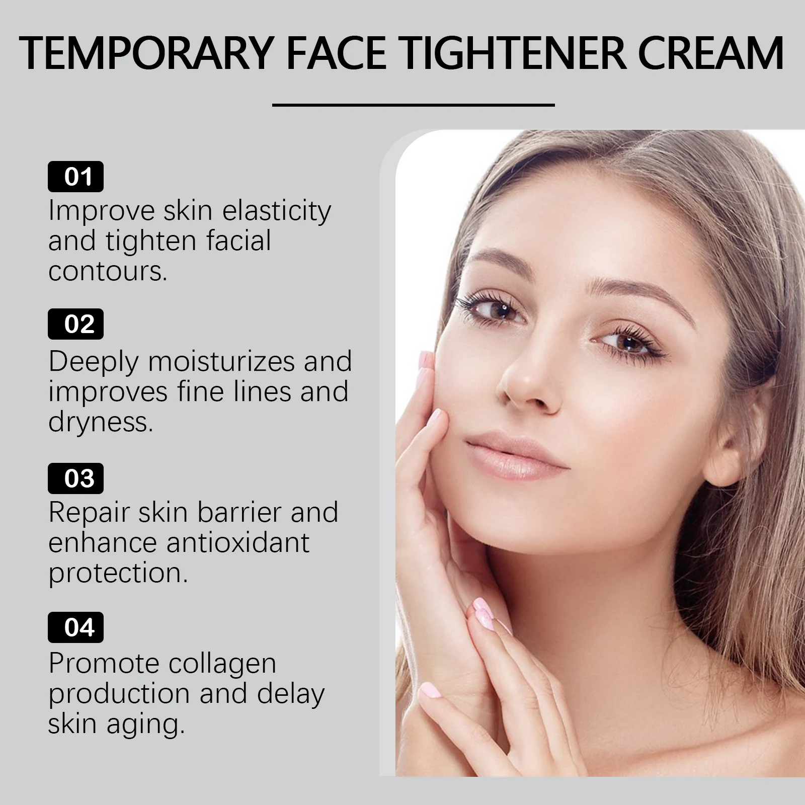 West Month Face Tightener Cream - Immediate Firming, Anti-Aging, Moisturizing 5 face tightening cream wes c4qat4uh desc 5