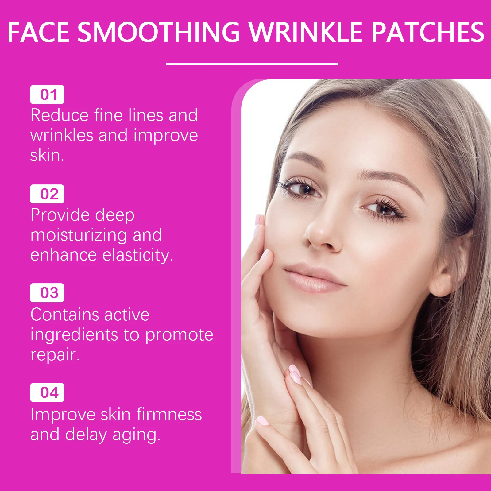 West Month Face Smoothing Wrinkle Patches - 192 Patches for Forehead, Eyes, Chin 8 face wrinkle smoothing patches wes k2w5vs39 desc 8