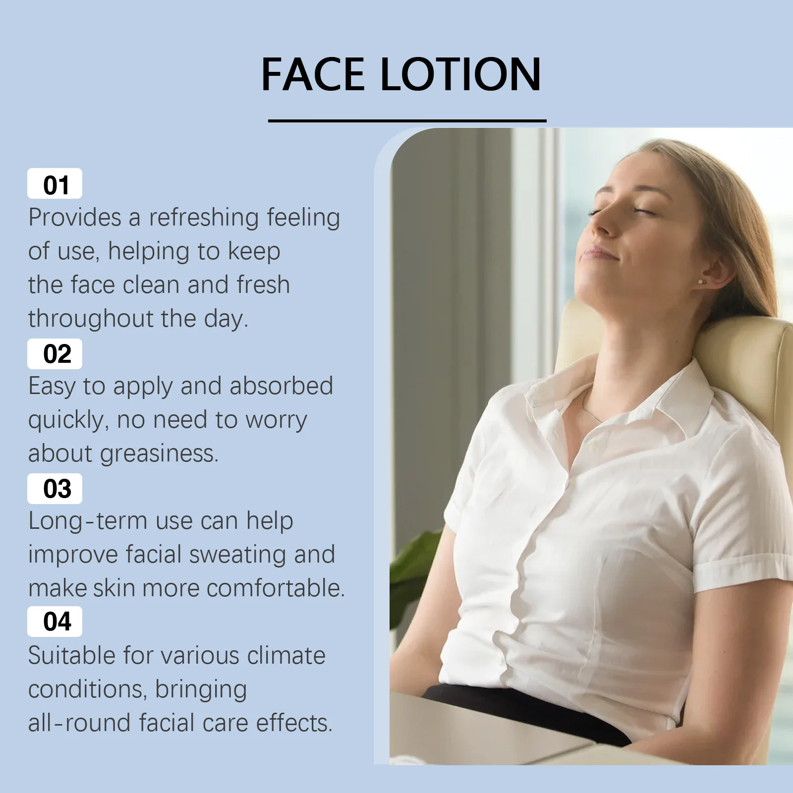 Facial Antiperspirant Lotion Oil Control Sweat Absorbing Face Cream 60g 5 facial antiperspirant lotion oil control sweat absorbing face cream 60g wes prtn9uke desc 5