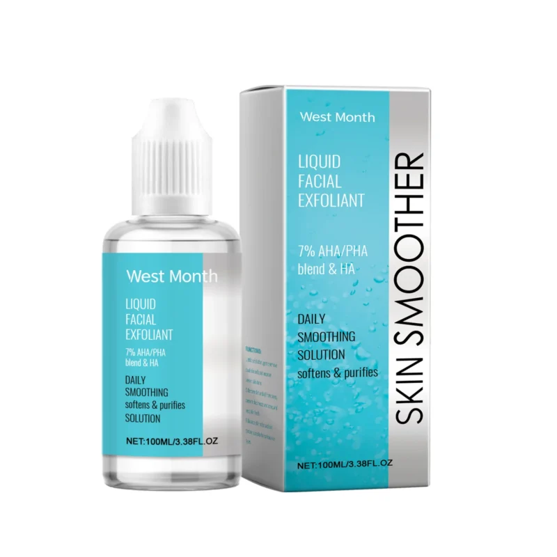 West Month Liquid Facial Exfoliant Serum with 7% AHA/PHA for Smooth and Purified Skin