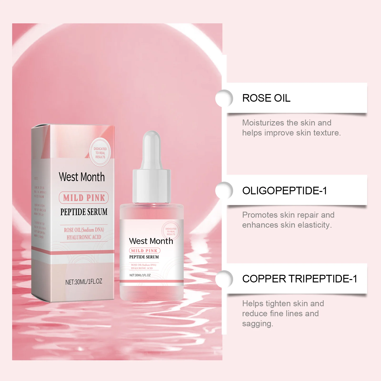 Facial Moisturizing Serum 30ml Copper Tripeptide-1 Hyaluronic Acid for Skin Barrier & Brightening 8 facial moisturizing serum copper tripeptide hyaluronic acid 30ml wes kux4zkv6 desc 8