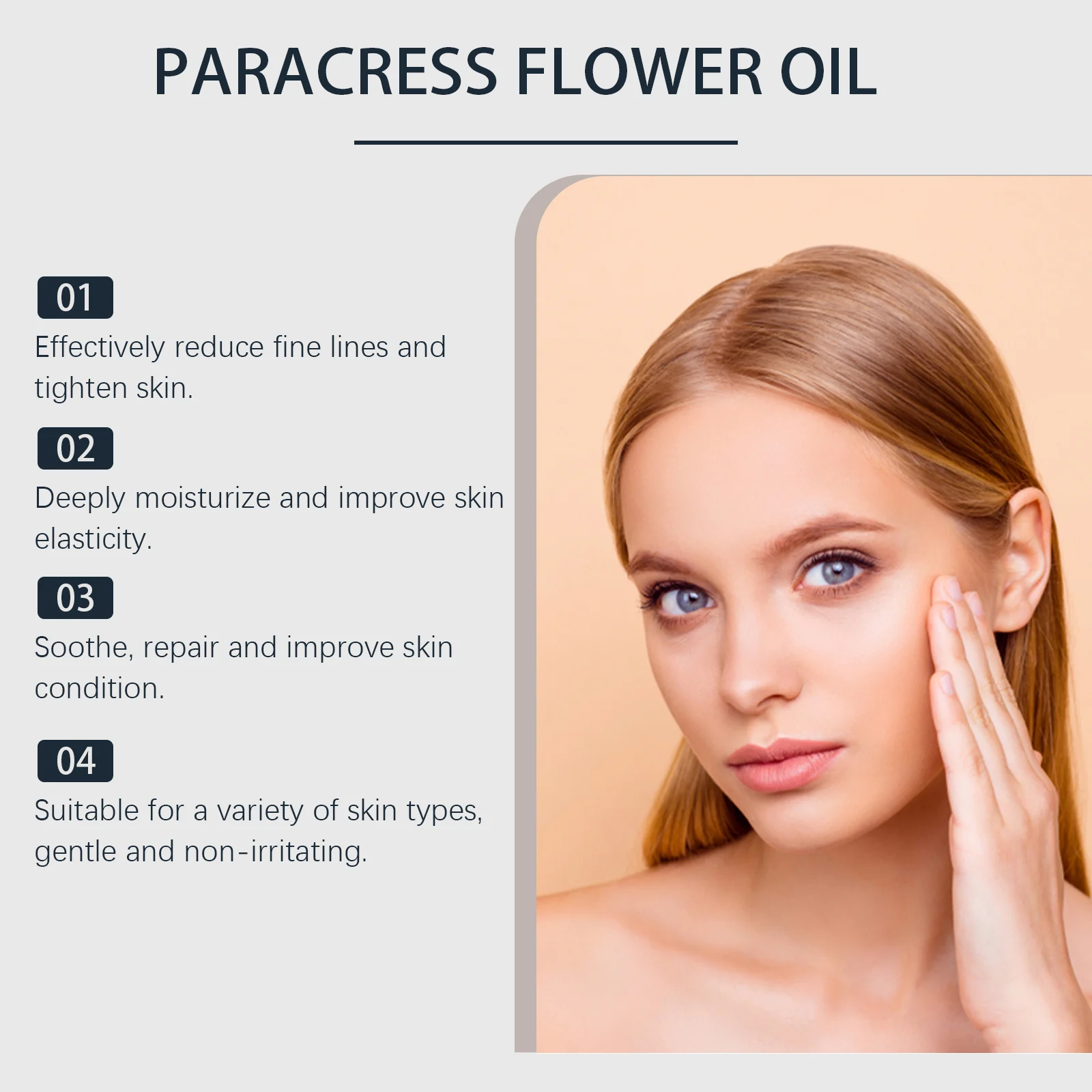 West Month Facial Serum Oil - Paracress Flower Oil for Deep Moisturizing & Wrinkle Reduction 7 facial serum oil wes vfmqprfu desc 7