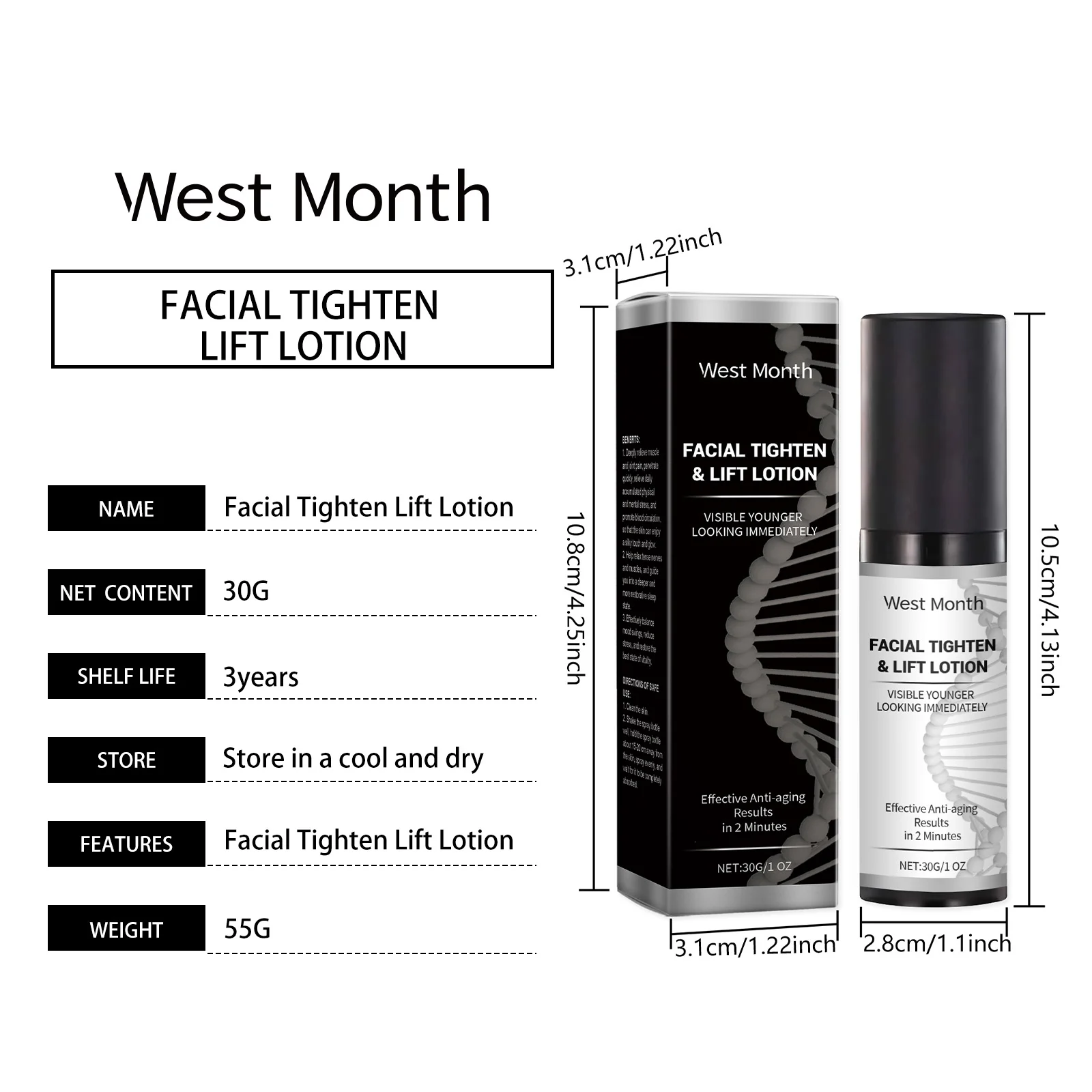 Facial Tightening Lotion Hydrating Serum 30g for Anti-Aging and Skin Rejuvenation 1 facial tightening lotion hydrating serum 30g wes teayk3ue desc 1