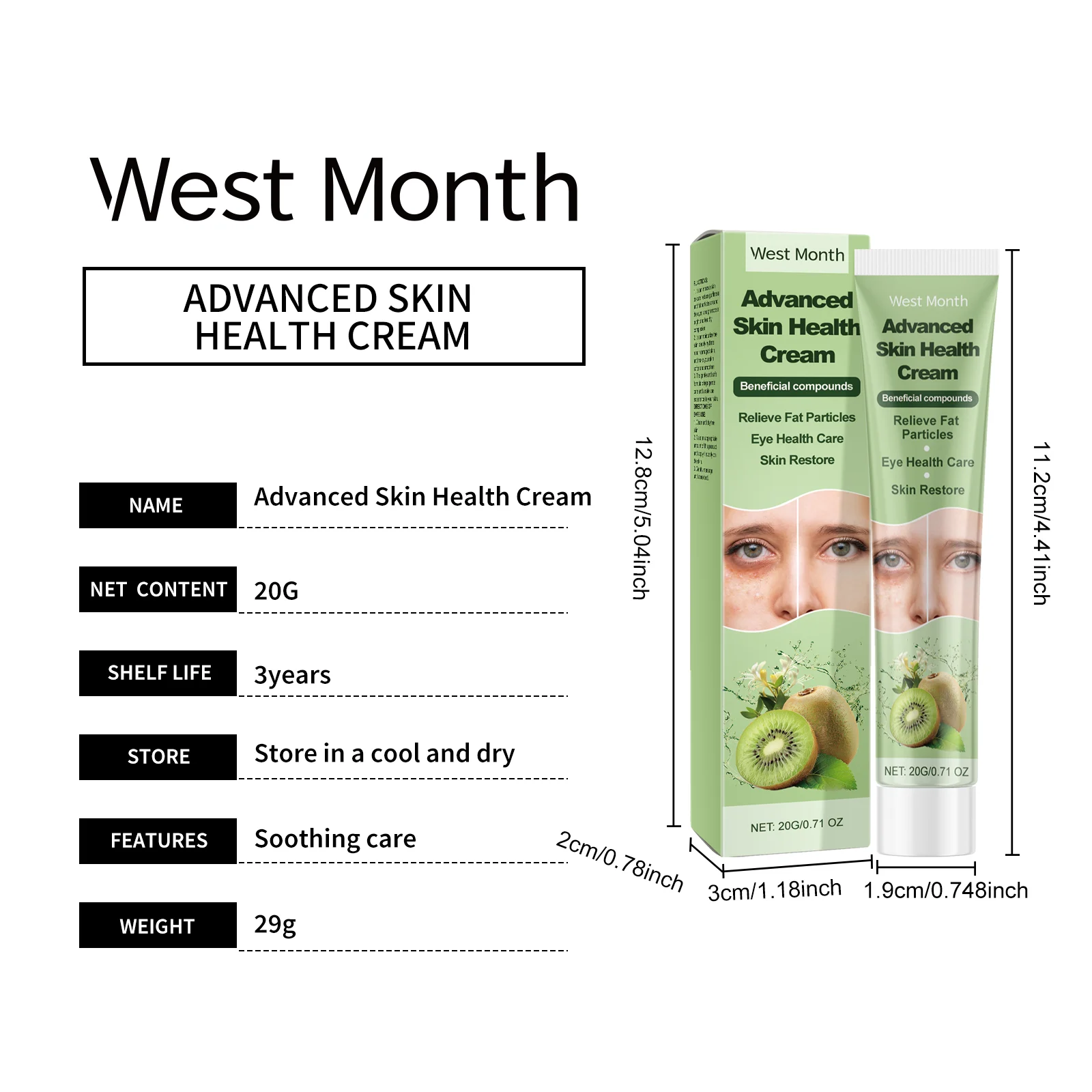 Fat Particle Repair Skin Cream | Soothing Moisturizer for Smooth & Healthy Skin 20g 1 fat particle repair skin cream 20g wes rapp62g3 desc 1