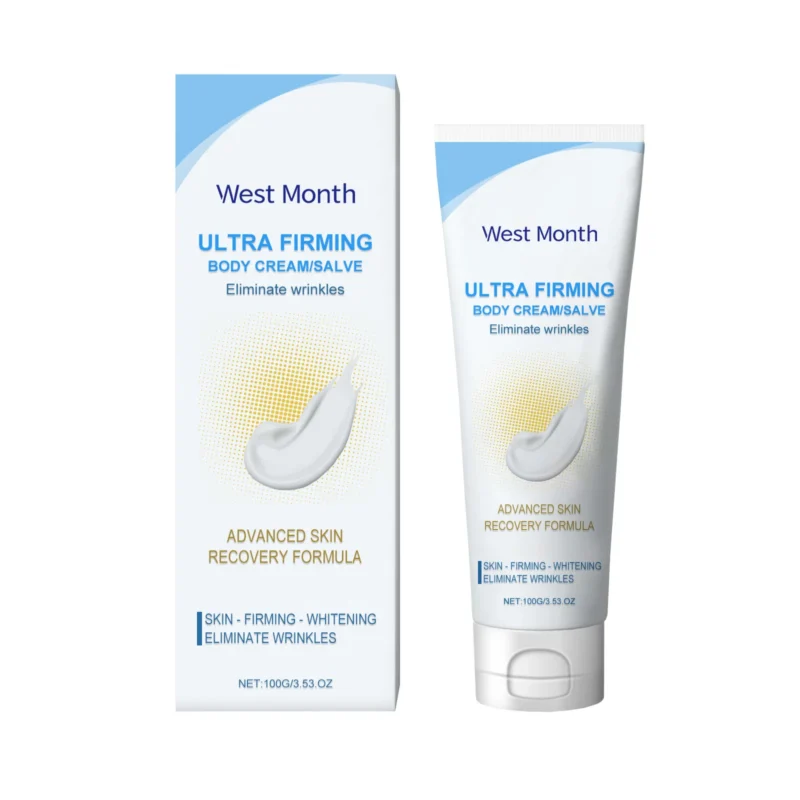 West Month Ultra Firming Body Cream 100g for skin tightening, deep moisturizing, and wrinkle reduction.