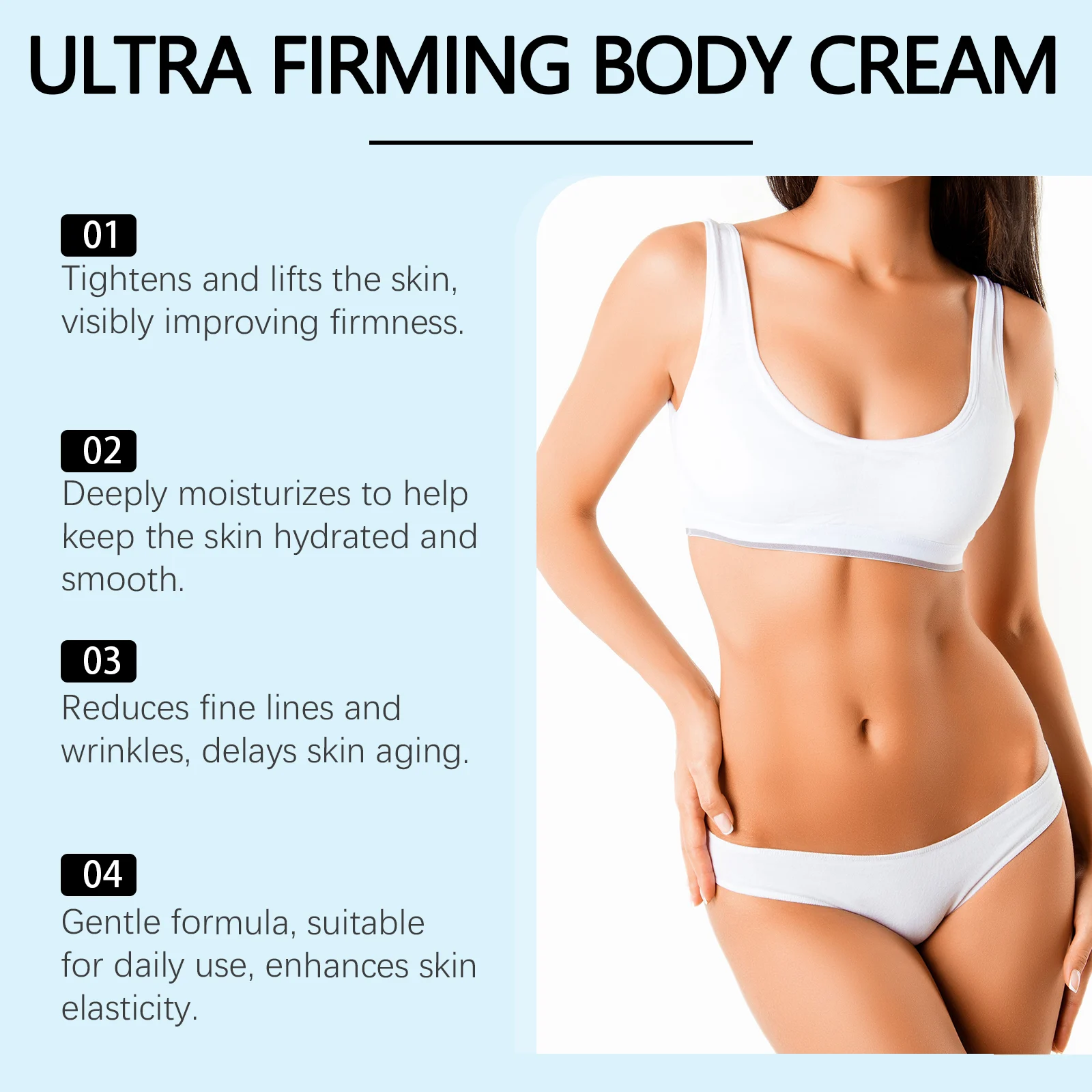 Firming Body Cream with Lemon Extract & Hyaluronic Acid for Wrinkle Reduction & Deep Moisture - 100g 5 firming body cream lemon hyaluronic acid 100g wes 74pv9pfd desc 5