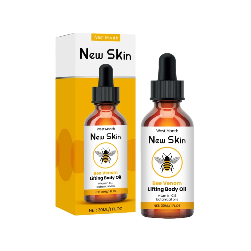 West Month Firming Body Oil with Bee Venom and Vitamins C & E for Lifting and Skin Hydration