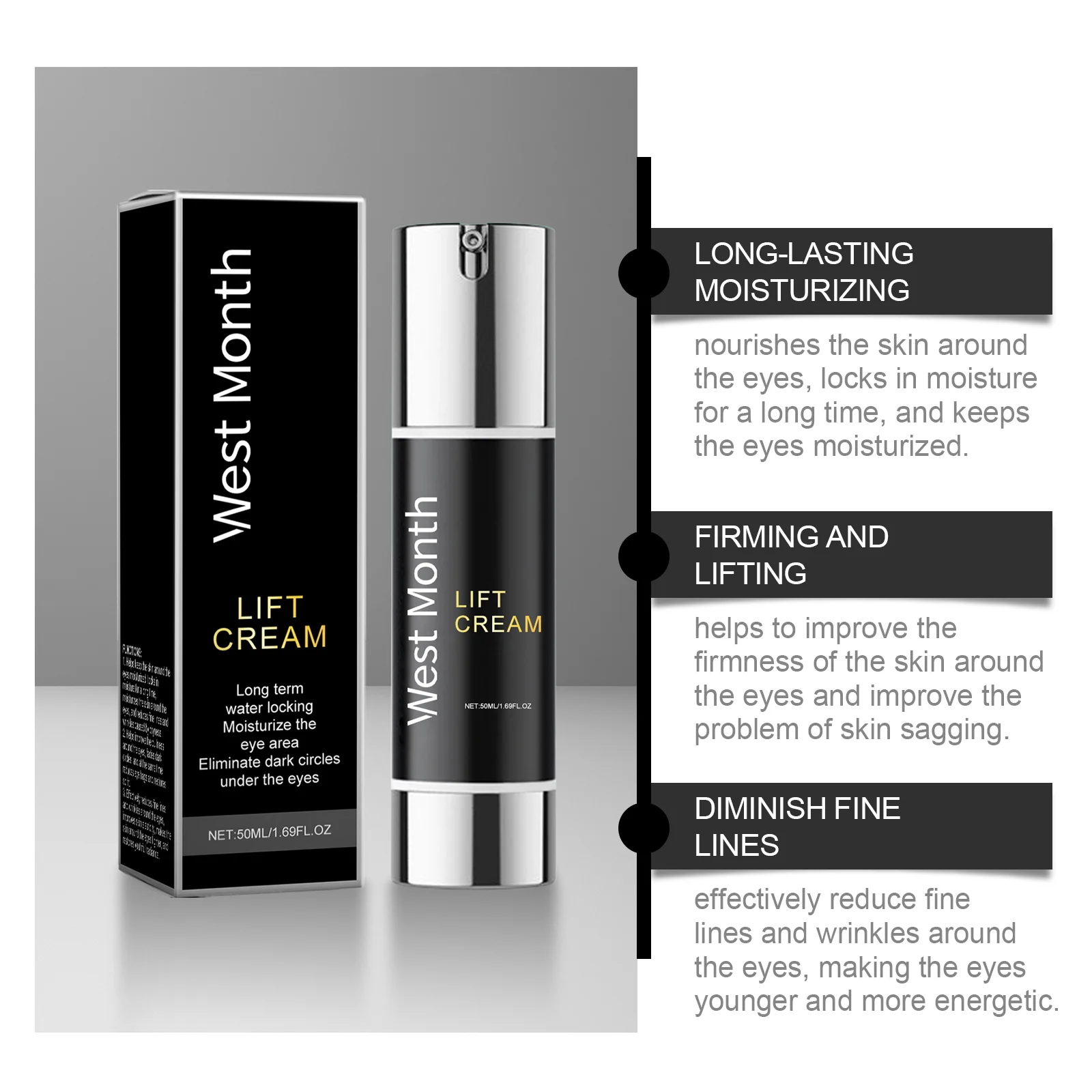 Firming Eye Cream 50ml for Wrinkles, Dark Circles & Hydration with Retinol & Collagen 5 firming eye cream 50ml retinol collagen wes nf7kqp8r desc 5