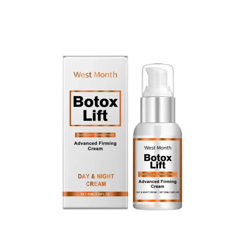West Month Firming Face Cream 50ml with Hyaluronic Acid, Vitamin C, and Peptides for Anti-Aging and Deep Hydration
