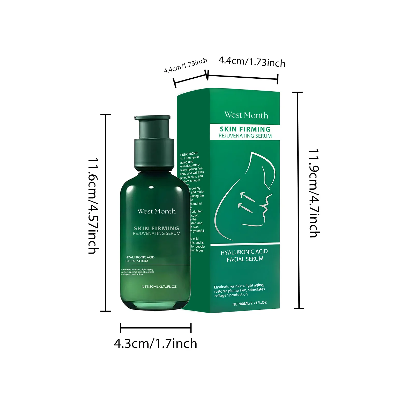 West Month Skin Firming Rejuvenating Serum with Hyaluronic Acid 80ml 1 firming rejuvenating facial serum wes jaf4hx49 desc 1