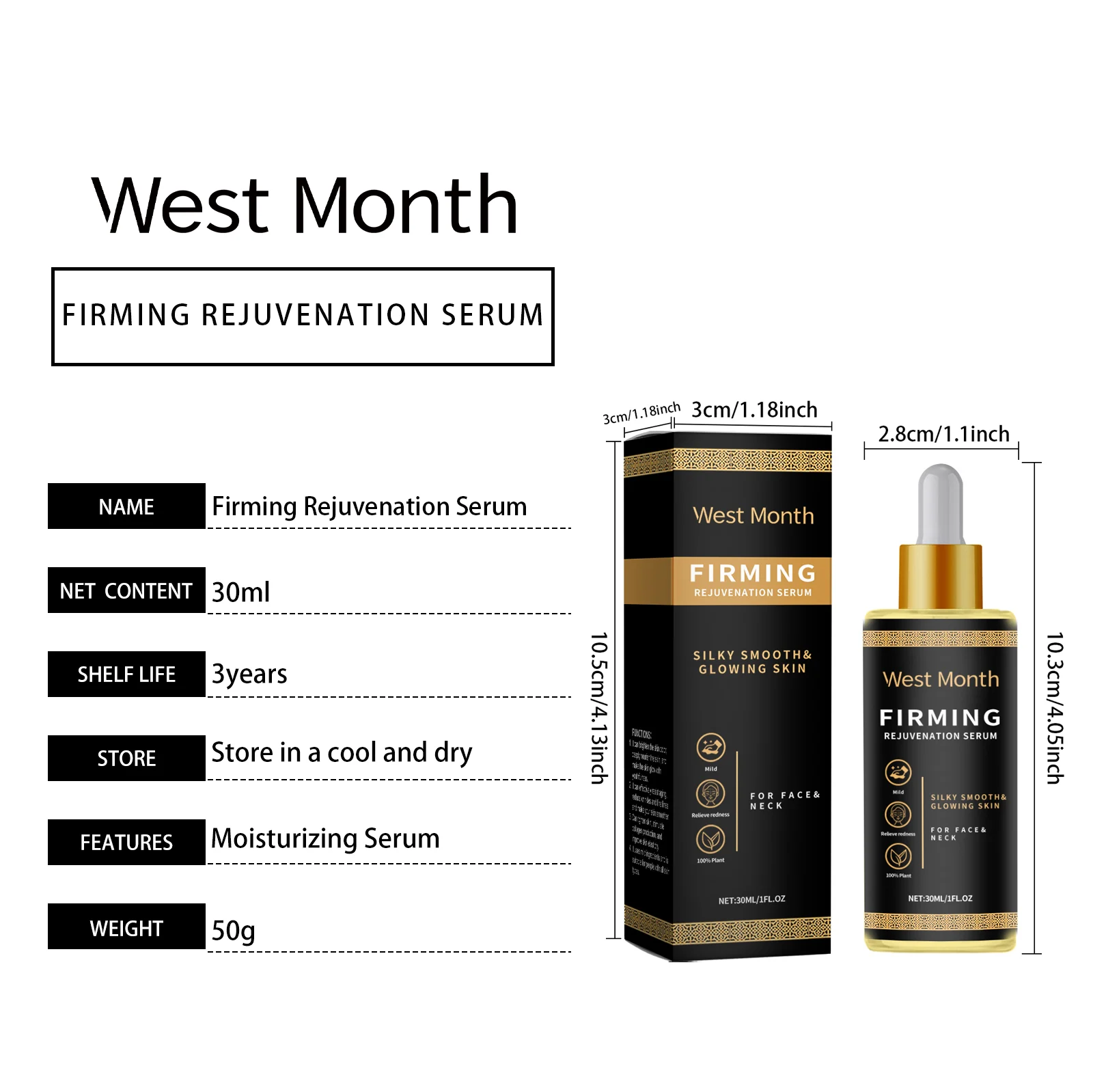 Firming Rejuvenation Serum for Face & Neck with Vitamin E and Black Cumin Seed Oil 30ml 1 firming rejuvenation serum face neck wes au3yzvh2 desc 1
