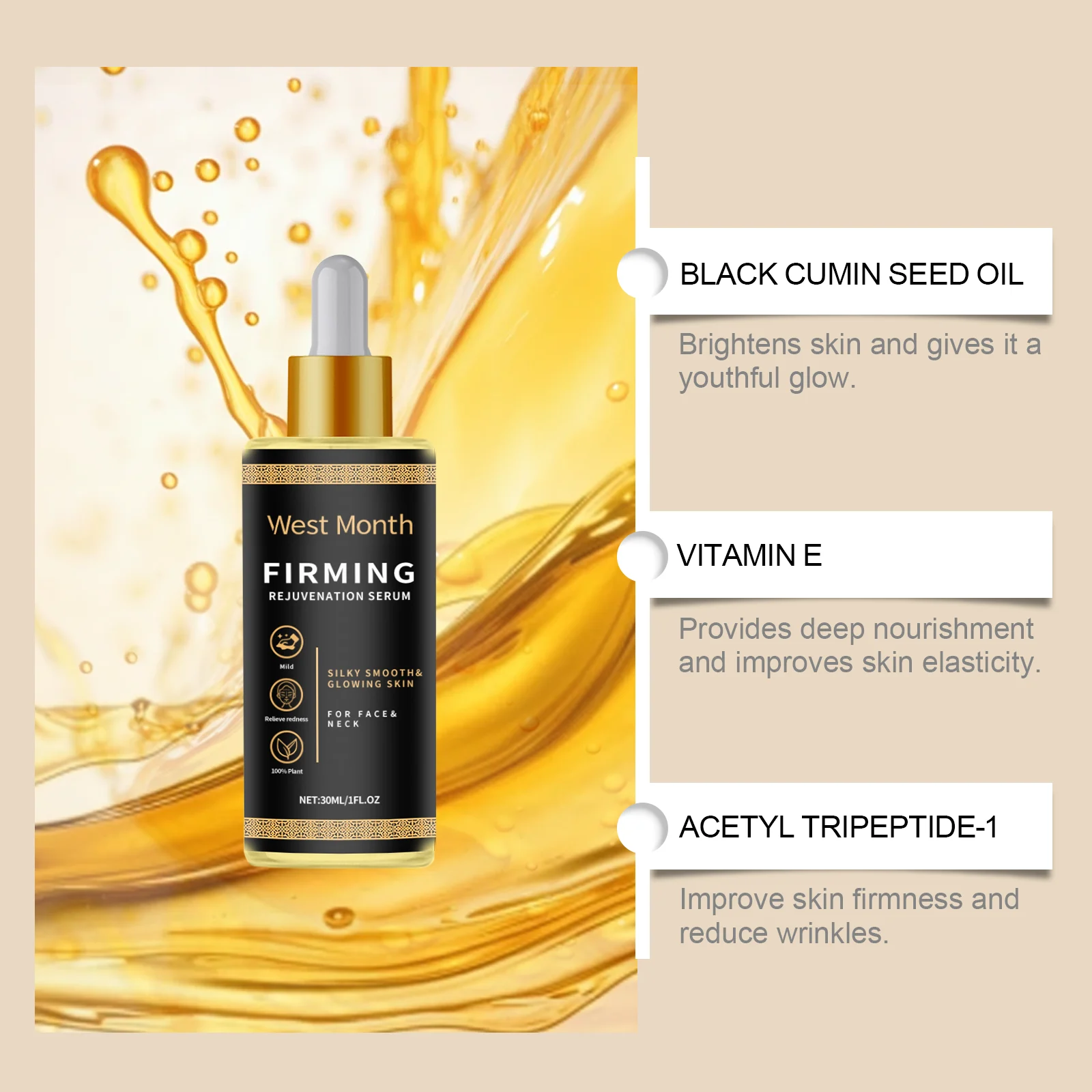 Firming Rejuvenation Serum for Face & Neck with Vitamin E and Black Cumin Seed Oil 30ml 8 firming rejuvenation serum face neck wes au3yzvh2 desc 8