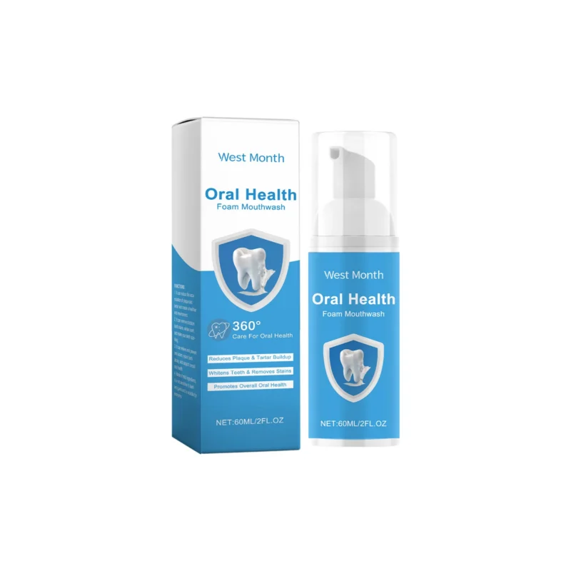 West Month Foam Mouthwash with Propolis and Mint Extract for Effective Teeth Whitening and Oral Hygiene