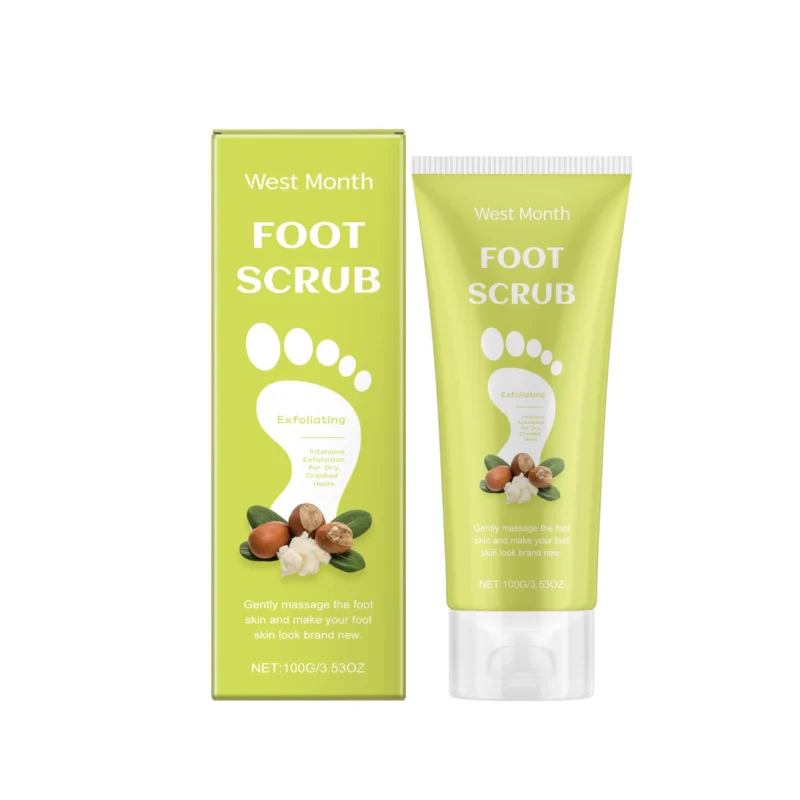 West Month Foot Scrub for Dry Cracked Heels - Exfoliating & Moisturizing - 100g