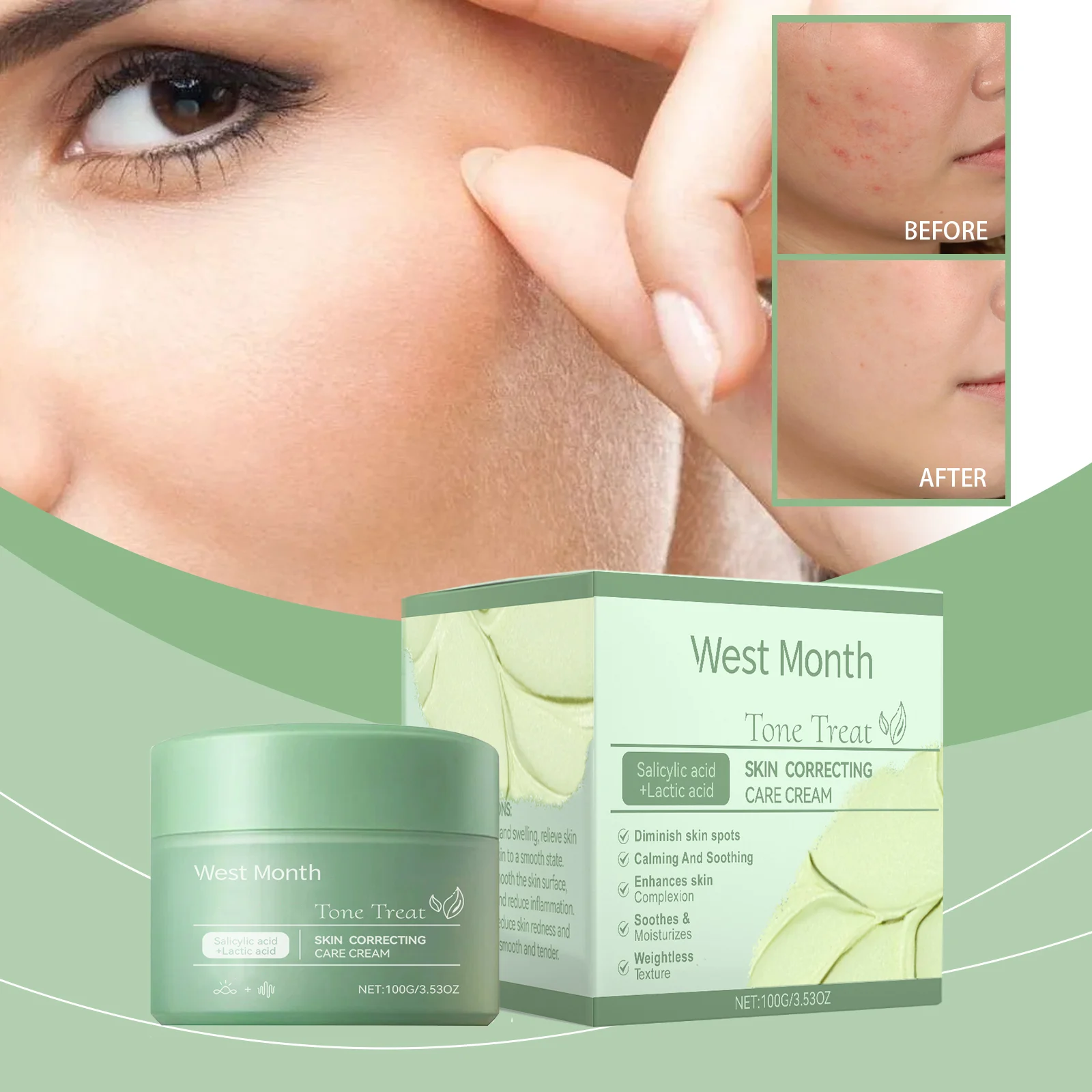 Gentle Facial Exfoliating Scrub 100g with Tea Tree Oil & Lactic Acid for Smooth & Radiant Skin 2 gentle facial exfoliating scrub 100g tea tree oil lactic acid wes qmdtpxfz desc 2